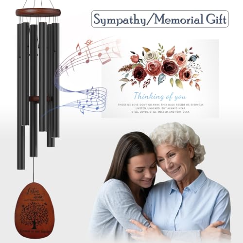 Suntimber Tree of Life Sympathy Memorial Wind Chimes for Loss of Loved One | 35" Windchimes outside in Memory of a Loved One,Bereavement Sympathy Gifts for Condolence,Funeral,Outdoor Clearance - size: 35" Tree of Life