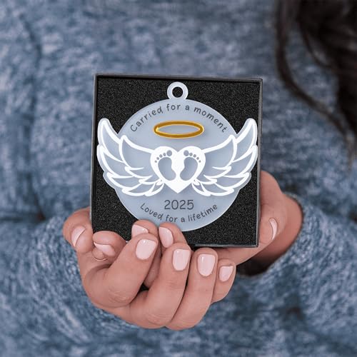 Miscarriage Ornament, Acrylic Baby Memorial Ornaments, 2025 Carried for a Moment Sympathy Gift Baby Loss, Miscarriage Gifts for Mothers & Fathers, Infant Loss Remembrance Christmas Ornaments