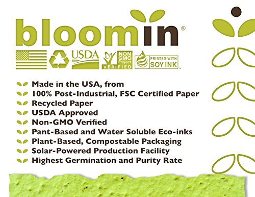 BLOOMIN' FLOWER CARDS Seed Paper Shapes Pack - Earth Shapes - 100 Shapes Per Pack - 2.1