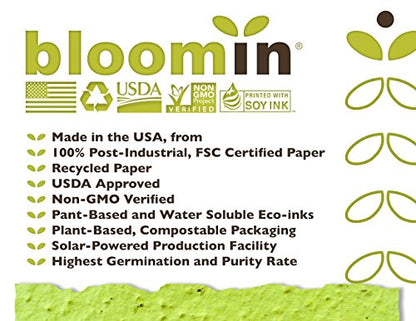 BLOOMIN' FLOWER CARDS Seed Paper Shapes Pack - Earth Shapes - 100 Shapes Per Pack - 2.1