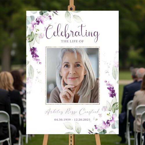 Celebration Of Life Welcome Sign, Personalized Celebration Of Life Welcome Sign, Funeral Memorial Sign, Funeral Welcome Poster, Loving Memory Poster, Celebration Of Life Sign, Celebration Of Life - color: Style#3