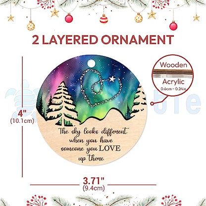 Hyturle Memorial Christmas Ornaments for Loss of Loved One - Memorial Suncatcher Ornament - Sympathy Gifts for Loss of Mom Father
