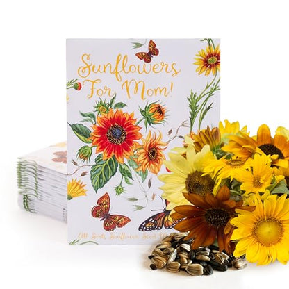 25 Sunflowers for Mom - Happy Mothers Day - Sunflower Seed Packets - style: Sunflowers for Mom