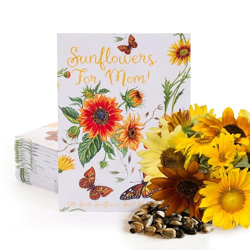 25 Sunflowers for Mom - Happy Mothers Day - Sunflower Seed Packets - style: Sunflowers for Mom