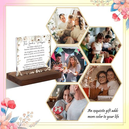 The Lord's Prayer Acrylic Plaque, Inspirational Gift for Christian Friends, Meaningful Gift for Believers, Christian Faith Art, Transparent Acrylic Plaque, XXD180 - style: The Lord's Prayer
