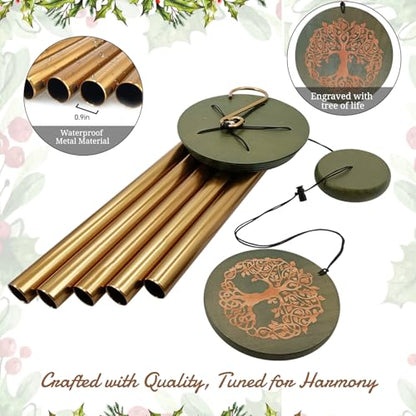 Astarin's Tree of Life Wind Chimes 36in for Mom Grandma Garden - color: Christmasbox