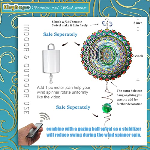 Rich Love Mandala Wind Spinner, 3D Kinetic Wind Spinners Outdoor - color: Mandala Rich Love