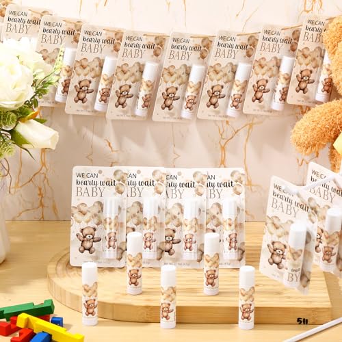 30 Pack We Can Bearly Wait Baby Shower Games Prizes Party Gifts Bulk Lip Balms Favors for Winners Adults Guests Gender Reveal Favors Decorations Baby Shower Souvenirs Gift Bags Stuffers - style: We Can Bearly Wait