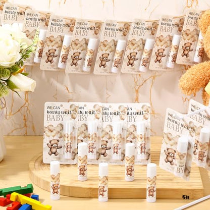 30 Pack We Can Bearly Wait Baby Shower Games Prizes Party Gifts Bulk Lip Balms Favors for Winners Adults Guests Gender Reveal Favors Decorations Baby Shower Souvenirs Gift Bags Stuffers - style: We Can Bearly Wait