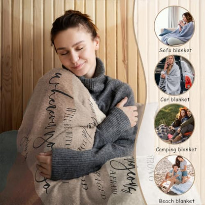 HIWX Boho Inspirational Christian Bible Verse Throw Blanket 50x60 Wherever - color: Wherever 1, size: 50“L x 60”W