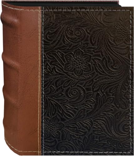 Pioneer Photo Albums NE4-100/BN 100-Pocket Scroll Embossed Sewn Leatherette 2-Tone Cover Photo Album, Brown (Pack of 6) - size: 5.25inchesx6.5inchesx2.125inches (Pack of 6)