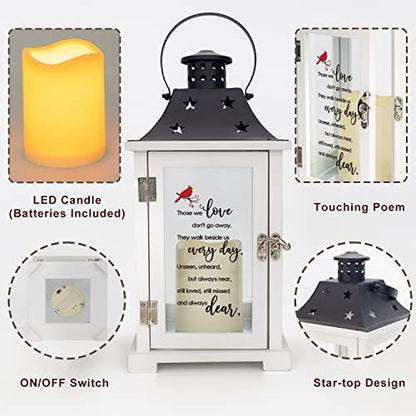 Memorial Lantern, Unique Sympathy Memorial Gifts for Loss of Loved One, Mother, Father, Husband, Bereavement Gift Ideas, Condolences Funeral Gifts, Remembrance Gifts - Those We Love Don't Go Away