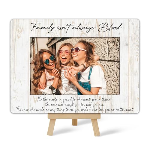 Best Friend Picture Frame, Friends Frame, Family Isn't Always Blood, Birthday Graduation Gifts Ideas, Photo Frames For Home Tabletop Decor A(01 - size: Family Isn't Always Blood