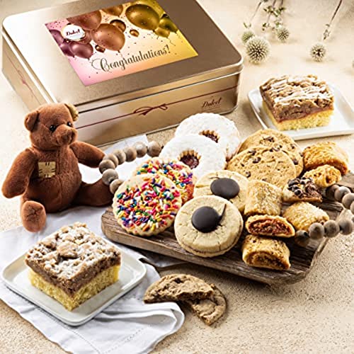 Congratulations Gift Basket, Gift Baskets Food Gifts, Congratulations Gift Baskets for Men, Mom, Dad, Friends, Daughter, Sister, College Students & Corporates By Dulcet Gift Baskets - style: Congratulations