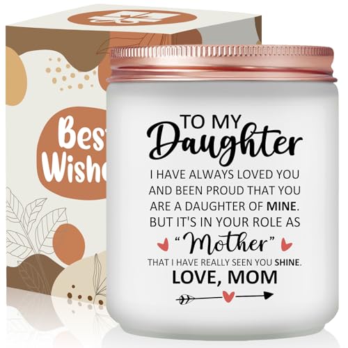 Daughter Gifts from Mom - Valentines Day Mothers Day Birthday Christmas Gift for Daughter from Mom, Dad - Lavender Scented Candle - color: Daughter Candle