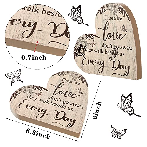 Jetec Sympathy Gift Memorial Wooden Heart for Loss of Loved One,Simple Style - style: Simple Style