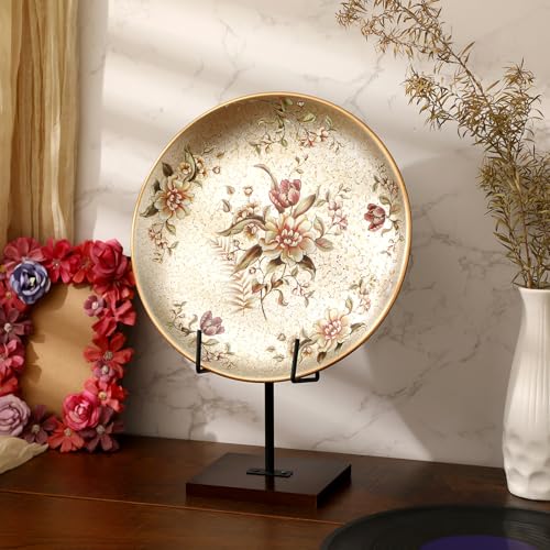 RattanView Plate Stands for Display Black Metal Easel with Reinforced Base Picture Frame Book Photo Plaque Platter Holder for Home Office Tabletop