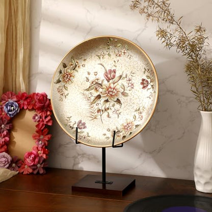 RattanView Plate Stands for Display Black Metal Easel with Reinforced Base Picture Frame Book Photo Plaque Platter Holder for Home Office Tabletop