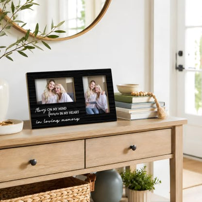Memorial Double Picture Frame 4x6, In Loving Memory Two Photo Frame - color: color-9