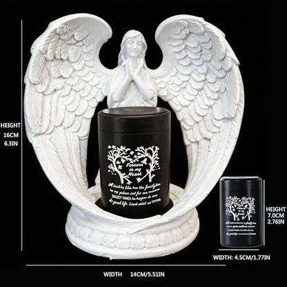 Small Keepsake Urns for Ashes - Small Keepsake Urn with Angel Wings, Pet & Human Ashes Container, Memorial Statue Gift for Mom/Grandma/Women/Dad/Grandpa (Mother-Tree of Life and Butterfly) - color: Mother-tree of Life and Butterfly
