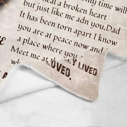 Custom Memorial Blanket with Photo - Sympathy Gift for Loss of Loved One - color: Style 11