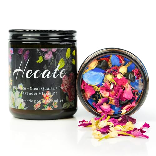 Hecate Scented Candle, Altar, Lavender Devotional Candle, Incense, Meditation, Rituals, Large Votive. (Hecate) - style: Hecate