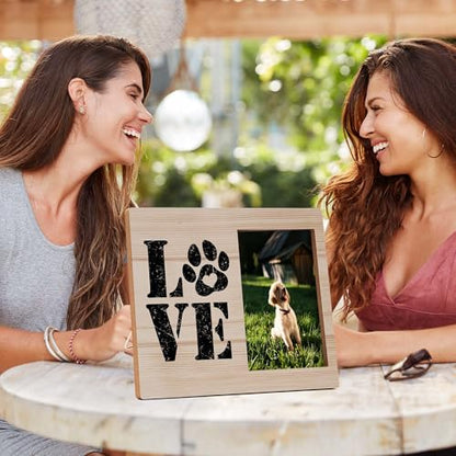 Dog Picture Frames, Puppy Photo Frame, Love Dogs Frames For Pictures, Pet Memorial Gifts, Farmhouse Home Living Room Bedroom Office Decoration -04 - style: Love Dogs 4