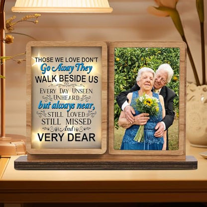 Memorial Gifts Led Picture Frame Sympathy Gifts for Loss of Loved One, 4x6 Memorial Picture Frame for Mother Mom Father Dad remembrance gifts