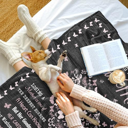 Memorial Gifts for Loss of Mom, Bereavement Gifts Blanket 60"x50", Loss of a Mother Sympathy Gifts, Mom Memorial Gift, Condolences Gift, In Memory of Loved One Gifts, Remembrance Gift for Loss