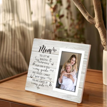 Memorial Photo Frame for Loss of Mother, Sympathy Gift for Mom, Bereavement Gift, Fits 4x6 In Photo