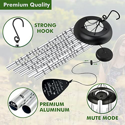 Sympathy Memorial Wind Chimes for Outside Loss of Loved One, Sympathy Gift Baskets Windchimes Outdoors in Memory of A Loved One, Grief Funeral Bereavement Memorial Gifts for Loss of Father Mother, 32" - size: 32 inch