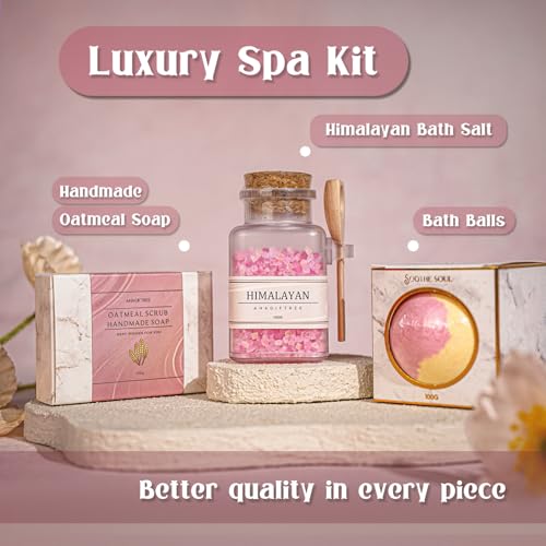 AHAGIFTREE Gift Basket for Women, Birthday Gifts, Get Well Soon Gift Baskets,12PC Get Well Gifts for Women After Surgery,Care Package,Grief,Sympathy (pink) - color: Pink