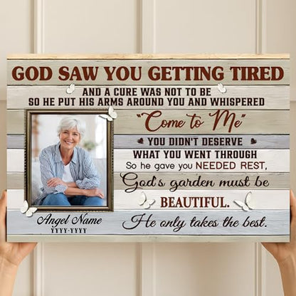 KiKiLuna Custom Memorial Photo Frame Gift for Loss of Loved One - color: Design 2