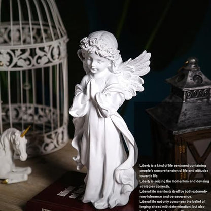Guardian Angel Gifts - Set of 6 White Resin Memorial Angel Figures