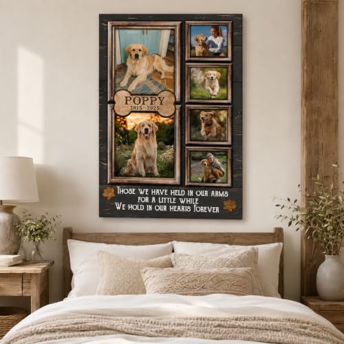 KiKiLuna Personalized Dog Memorial Canvas Wall Art for Dog Owner - color: Design 12