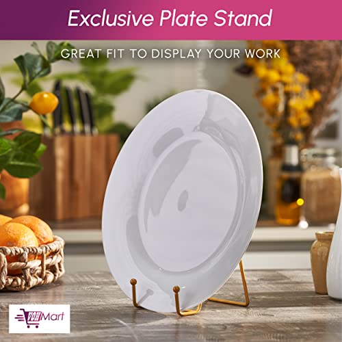 Plate Stands for Display, 2 Pack 6 Inch Gold Metal Easel - color: Gold, size: 2 Pack 6 Inches