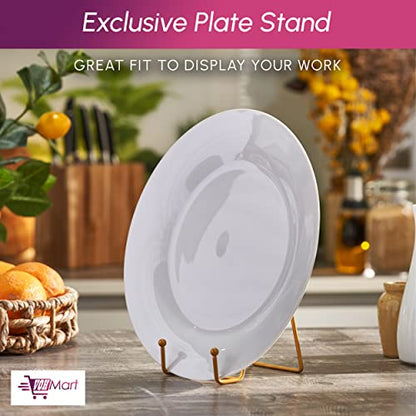 Plate Stands for Display, 2 Pack 6 Inch Gold Metal Easel - color: Gold, size: 2 Pack 6 Inches
