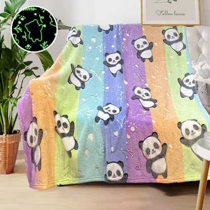 COMFAR Panda Blankets for Girls/Boys, Gifts Girls, Kids Toddler Blanket Kids, Personalized Baby Soft Fleece and Throw, Birthday 40inx 50in - color: Panda, size: 40"x 50"