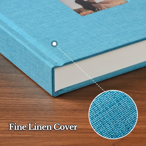Pssoss 8x8 Inch DIY Scrapbook Album, Linen Hardcover, 40 Pages, Blue - color: Blue, size: 8 x 8 Inch 40 Pages