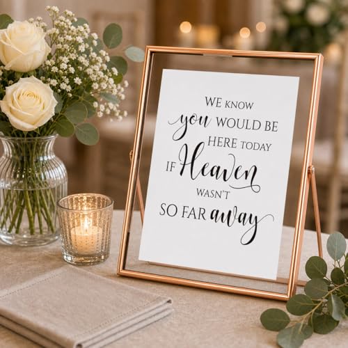Calculs Wedding Memorial Sign, Copper 8x10 Floating Picture Frame - color: Copper-10x8in