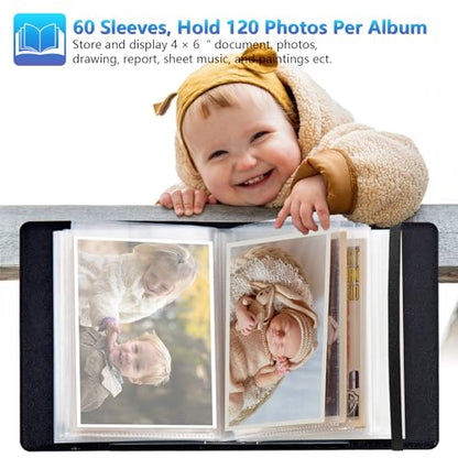 Photo Album 4x6 120 Photos Small Capacity PU Leather Cover, Astronaut in Outer Space Mini Photo Album 4x6 with Elastic band, Birthday Christmas Photo Albums Wedding Anniversary - color: Astronaut in Outer Space, size: 4*6 Holds 120 Photos