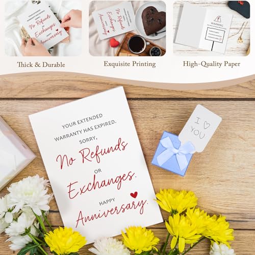 Qiliji Funny Anniversary Card for Boyfriend Girlfriend, Hilarious Anniversary Card for Husband Wife, Marriage Milestone Cards for Him Her, Your Extended Warranty Has Expired - color: Anniversary