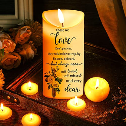 Gerrii Flameless Cardinal Memorial Sympathy Candle LED Battery,Bright Style | Sympathy Gift Loss of Loved One, Cardinal Quote Prayer Candle Flameless LED Battery Safe, Bereavement Remembrance Light - style: Bright Style