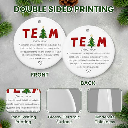 TEEZWONDER Team Gifts for Employees Coworkers - Christmas Ornaments 2026 - color: Team