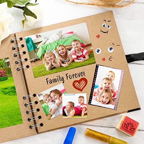 Scrapbook Album, 36 Pages, 7 x 7 Inch, Brown Photo Album, Scrap Book | Hardcover with Thick 200 GSM Kraft Paper, Ideal for Your Scrapbooking Albums, Art & Craft Projects (Brown, 7 x 7 Inch) - color: Brown, size: 7 X 7 Inch