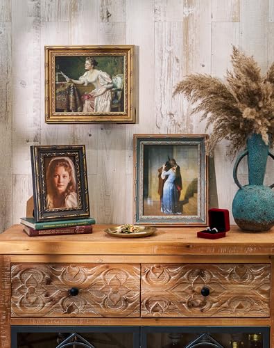 Antique Picture Frames 8x8 with Stand for Drawings Prints,Gold - color: Gold, size: 8x8"