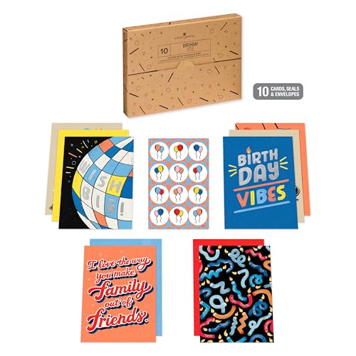 American Greetings 10-Count Birthday Card Bundle with Envelopes - color: 10-Count Birthday Card Bundle, size: 4.625 inches x 6.75 inches