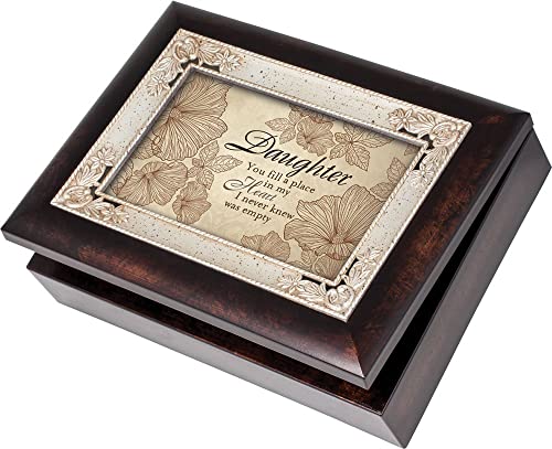 Cottage Garden Daughter You Fill a Place in My Life Burlwood Jewelry Music Box Plays Light Up My Life