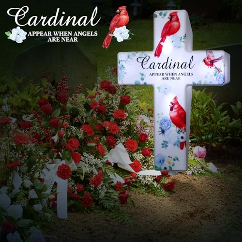 Yousoontic Solar Cross Lights Cardinal Outdoor Garden Stake,Classic Style - style: Classic