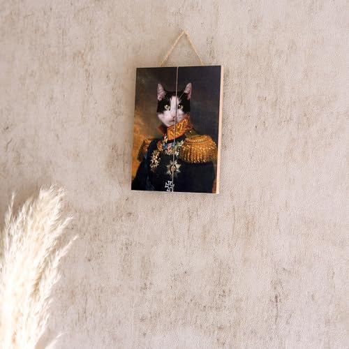 Custom Cat Memorial Wooden Photo Plaque - Personalized Pet Gift - color: Cat Design